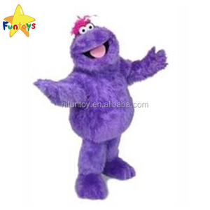 Funtoys CE 세서미 스트리트 퍼플 엘모 몬스터 성인 마스코트 의상