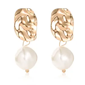 Groothandel oorbellen matte goud kleur dames custom earring earring_ear ring