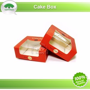 Happypack dùng một lần vuông gấp bao bì thực phẩm hộp giấy Bánh hộp lấy đi hộp thiết kế tùy chỉnh in màu mẫu miễn phí - Product Image 6