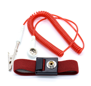 Allesd ESD <span class=keywords><strong>Bracelet</strong></span> de mise à la terre <span class=keywords><strong>Bracelet</strong></span> antistatique réglable avec pince crocodile Cordon extra long pour tapis ESD - Product Image 2
