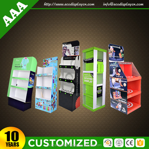 Tùy chỉnh các tông sàn Rack hiển thị cho thực phẩm & bánh quy siêu thị đứng - Product Image 2