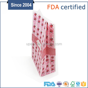China precio de fábrica pink rose flower design bolsa de papel de regalo - Product Image 4