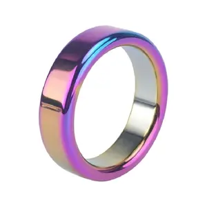 Nickel free HEAVY DUTY stainless steel rainbow cock ring penis BDSM sex toy for male