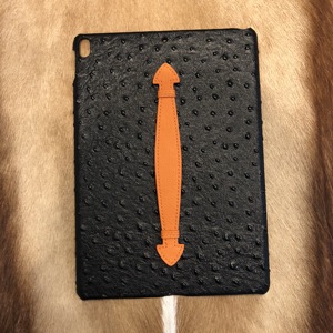 Funda de Cuero Genuino con Diseño de Avestruz para <span class=keywords><strong>iPad</strong></span> Pro 10.5 con Asa, a Prueba de Polvo, Opción de Logotipo Personalizado - Product Image 2