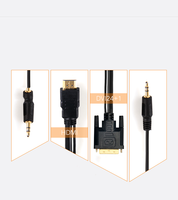 Câble audio jack usagé or 3.5, 24 1 DVI mâle vers HDMI, haute qualité
