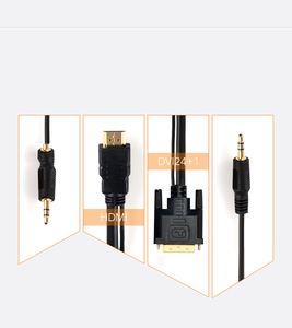 Chất Lượng Cao Vàng 3.5 Jack Âm Thanh Cáp Đa 24 1 DVI Nam Đến HDMI Nam Cáp - Product Image 4
