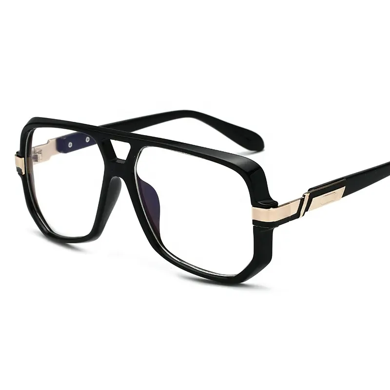 カスタムロゴ眼鏡クリアレンズスタイリッシュなブランドビッグデザイン光学フレーム眼鏡男性