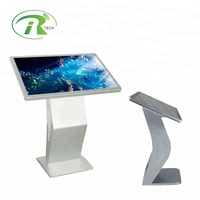 Écran LCD de podium de 55 pouces, écran tactile, conception intelligente, signalisation numérique au sol pour aéroport/pour banque/pour musée