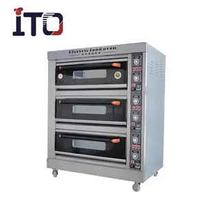 판매를 위한 굽기 장비 빵집 피자 기계 두 배 갑판 전기 오븐 돌 피자 오븐/자동적인 빵집 기계
