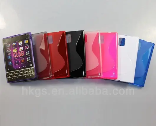 grosir s garis TPU kulit kasus penutup untuk blackberry paspor Q30 