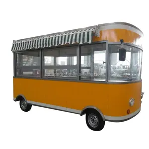 China Modern Street Mobile Kitchen Coffee Food Bus Hot Dog Cart