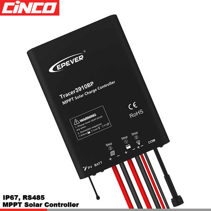 Eppever Tracer3910BP 15A 12V 24V MPPT 태양열 충전 컨트롤러 RS485 IP67 조명 충전기 (태양열 설치 용 EPSolar 용)