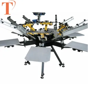 6 Color Round Printer Screen Printing Machine