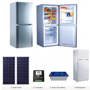 Nuevo mini portátil Oficina batería solar powered congelador de doble puerta propano refrigerador