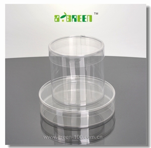 Envase cilíndrico transparente reciclable de PVC/PET para galletas, con acabado barnizado, grosor de 0.3 mm, personalizable, para exhibición de alimentos y uso en <span class=keywords><strong>sushi</strong></span>. - Product Image 4