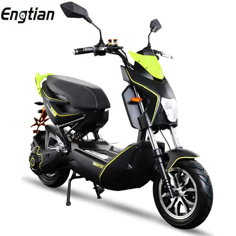 Yüksek hızlı 60/72V 2000w elektrikli scooter elektrikli motosiklet yetişkinler için pedallar ile