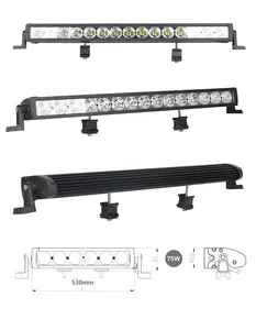 Liwiny 7inch 75w led light bar 4x4 offroad led driving lightbar SUV led car headlight for car,led for car