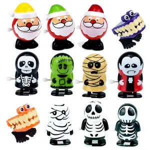 Custom Halloween Kerst Promotionele Kip Kreeft Hond Paard Dier Kak Motor Auto Robot Plastic Wind Up Racing Speelgoed