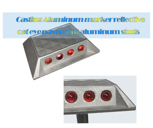 ROADSAFE Equipo de Seguridad, Tachuelas Reflectantes para Carretera, Señalización Vial de Aluminio, 4 Piezas - Product Image 5