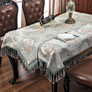 Jacquard दाम्स्क शादी की मेज ओवरलेलेस टेबलटॉप फीके कपड़े