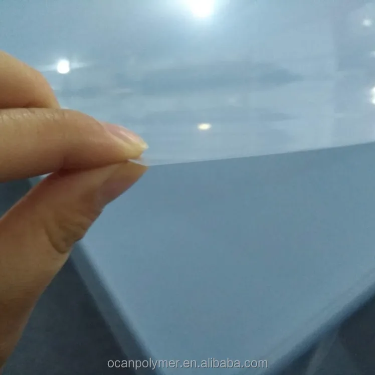 Strato rigido di plastica trasparente spesso del pvc di 0.25mm-di 0.8mm con il film del pe di due lati per stampa offset