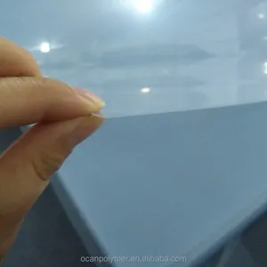 0.25mm to 0.8mm thick transparent plastic pvc rigid sheet with two sides pe film for offset printing