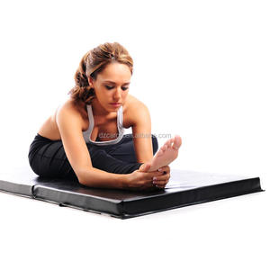 Manufacture Wholesale <strong>Customized</strong> Tri Fold Folding Thick <strong>Foam</strong> Exercise <strong>Mat</strong> with Border and Handles for Gymnastics - Product Image 1