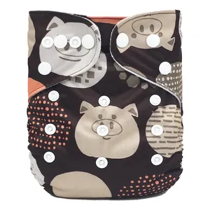 Tốt Nhất Sinh Thái Đôi Hàng Vải Tã Cho Trẻ Sơ Sinh PUL Không Thấm Nước In Vải Có Thể Giặt Tái Sử Dụng Trung Quốc Nhà Sản Xuất - Product Image 1