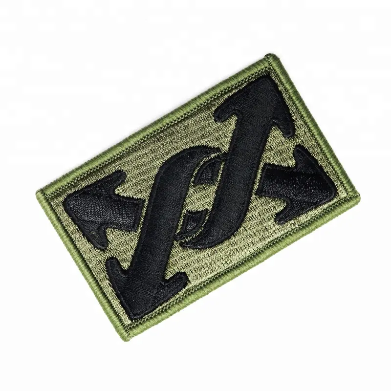 Male hook backing rubber army green clothing badge patches