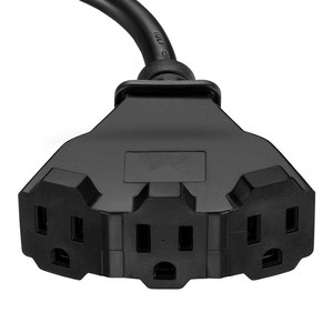 Cavi di prolunga elettrici personalizzati <span class=keywords><strong>per</strong></span> esterni con triplo connettore Nema AC 125V, conduttore in rame <span class=keywords><strong>per</strong></span> impieghi gravosi, <span class=keywords><strong>per</strong></span> elettrodomestici - Product Image 4