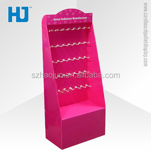 Máy Làm Mát Không Khí Các Tông Hiển Thị Racks Với Móc Nhựa Cho Các Mặt Hàng Treo, Corrugaetd Pegboard Carton <span class=keywords><strong>Display</strong></span> Stand - Product Image 3