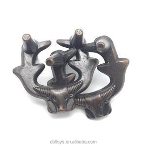 Hot Selling Two Ox Horn Shaped <strong>Riddle</strong> Puzzle <strong>Games</strong> Cast Iron Intelligence Metal Puzzle for Adult CBL5111 - Product Image 1