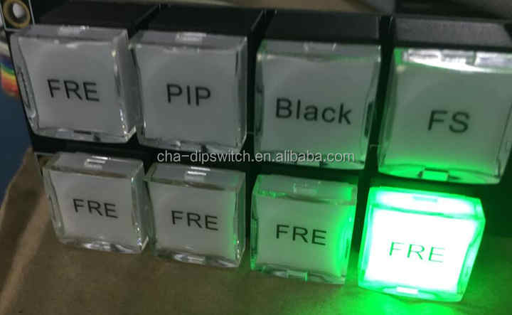 Voll Farbe RGB LED Beleuchtet Momentary Push Button Schalter 15X15,17X17