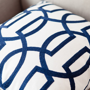 Taie d'oreiller en coton brodé, géométrique, décoration de qualité supérieure, pour canapé, pièces - Product Image 5