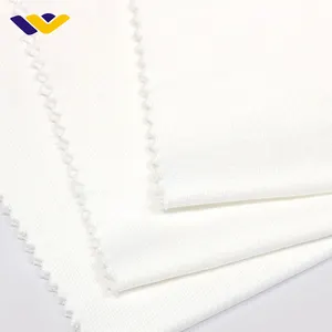 Bianco pianura super fine di alta qualità elastan per maglieria tessuto di puro cotone french terry abbigliamento sportivo tessuto