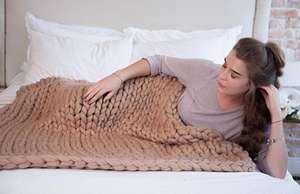 Tapis décoratif en coton pour femmes, tricoté à la main, super épais, en feutre mérinos, verre, <span class=keywords><strong>plaid</strong></span>, instrument 100 en laine, fabrication - Product Image 6