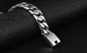 Bracciale personalizzato di lusso in acciaio inossidabile da <span class=keywords><strong>uomo</strong></span> in metallo Color argento 2017 - Product Image 6