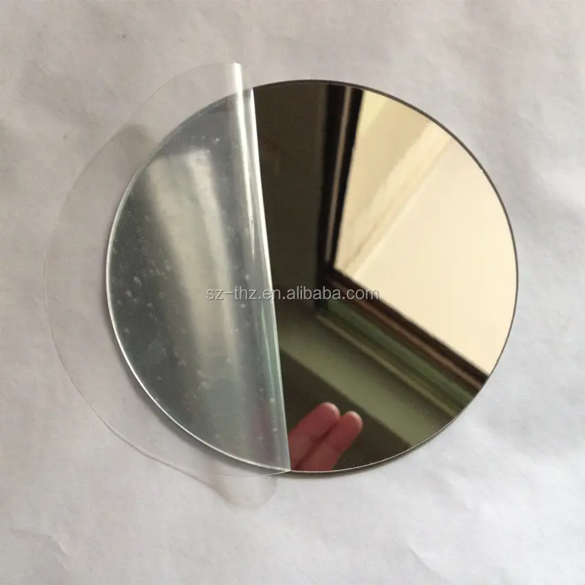Акриловые круглые зеркала диаметром 100x2 мм, пластиковое серебряное зеркало с клейкой основой, наклейка на стену, Декор