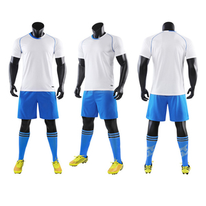 Custom Top quality white blue jersey short soccer jersey cheap - Product Image 1