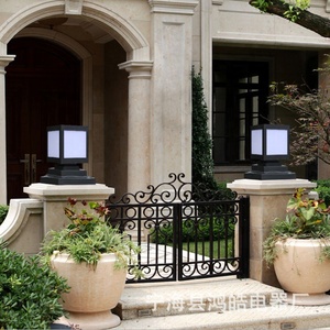 Outdoor Impermeabile Solare <span class=keywords><strong>LED</strong></span> Della Luce Moderna Semplice Giardino Piazza Porta Pilastro Luce Villa Cortile <span class=keywords><strong>Fari</strong></span> Colonna - Product Image 5