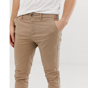 OEM vendita calda Casual con bottone da taschino da <span class=keywords><strong>uomo</strong></span> <span class=keywords><strong>Skinny</strong></span> Fit <span class=keywords><strong>pantaloni</strong></span> <span class=keywords><strong>chino</strong></span> kaki in cotone blu scuro - Product Image 3