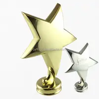 Trofeo personalizado de Metal para manualidades de China, copa de trofeo de estrella, venta al por mayor, en blanco