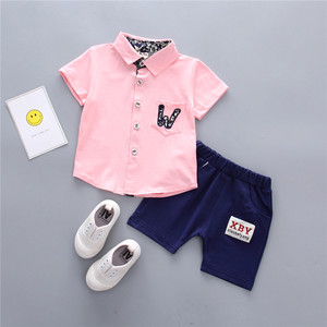 Del bambino Dei Ragazzi Che Coprono Gli Insiemi del Cotone di Estate T Shirt e Pantaloncini Lettera di Stampa Per Bambini Che Coprono Gli Insiemi Del Bambino Vestiti Dei Ragazzi Set - Product Image 2