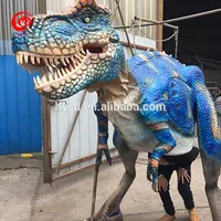Aanpassen Levensgrote Wandelen Met Dinosaurus Kostuum