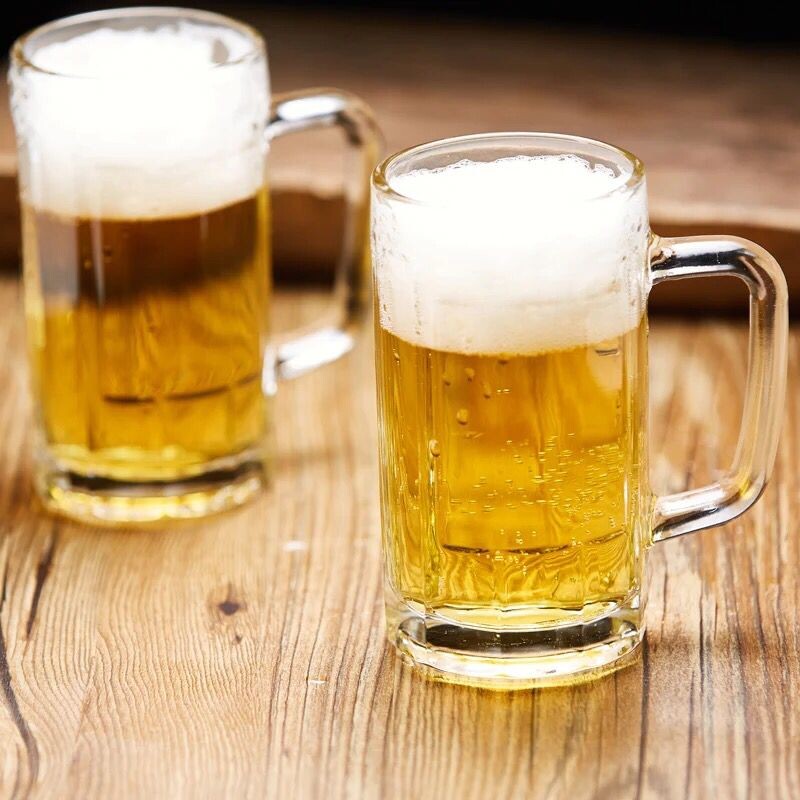 Wholesale Custom 350ml popular cheap clear beer glass mug