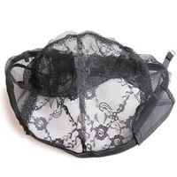 Jiayxuang — casquette de perruque sans colle, en maille noire, avec bretelles réglables, bandes élastiques, bon pour la fabrication des perruques Lace Front