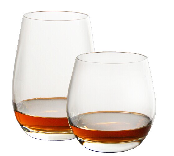 Human mouth blown egg shaped high quality customized size stemless wine glass crystal wine glass