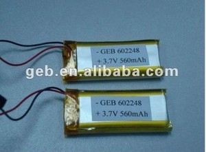 Li - po 602248 3.7 v 560 mAh cellule de batterie rechargeable, Lipo batterie, Batterie au lithium, Li - ion batterie 3.7 v - Product Image 1