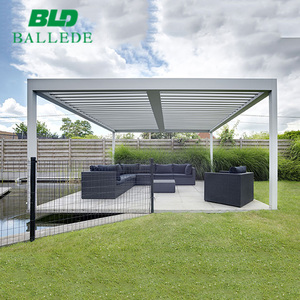 Pare-soleil Pergola étanche à la pluie 3x3m, personnalisé, persienne automatique, toit, <span class=keywords><strong>pavillon</strong></span> de jardin extérieur à <span class=keywords><strong>vendre</strong></span> - Product Image 5