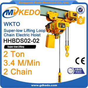 <span class=keywords><strong>2</strong></span> Ton WKTO süper düşük kaldırma döngü zinciri elektrikli vinç çift zincir [EKD] KEDO HHBDS02-02 - Product Image 3